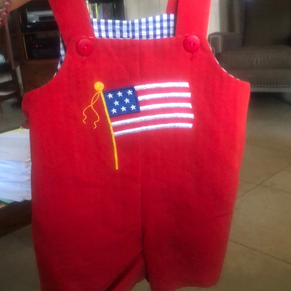 Reversible 4th of July romper